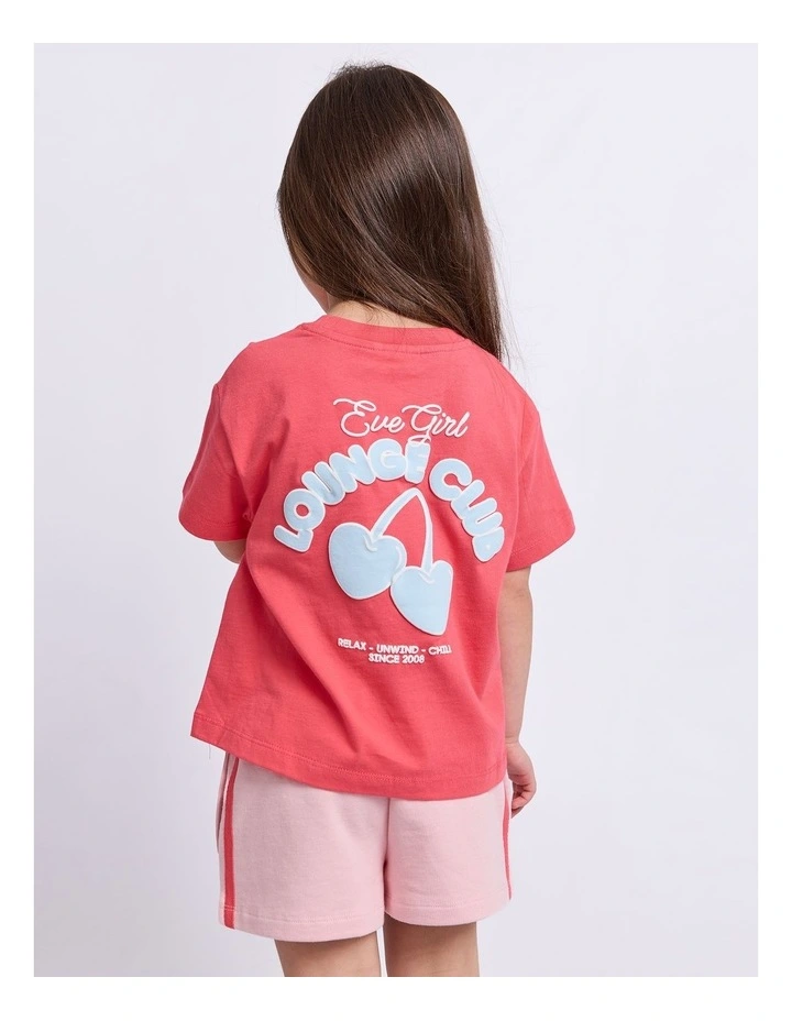 Lounge Club Tee (3-7 Years) in Watermelon image 4