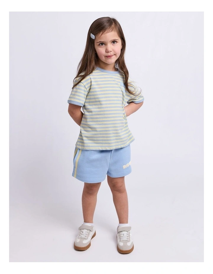 Lounge Club Stripe Tee (3-7 Years) in Sky Blue image 3