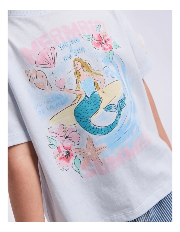 Under the Sea Tee (3-7 Years) in Light Blue image 4