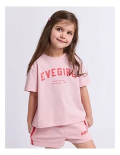 Motion Tee (3-7 Years) in Pale Pink