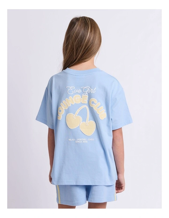Lounge Club Tee (8-16 Years) in Sky Blue image 2
