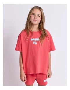 Lounge Club Tee (8-16 Years) in Watermelon