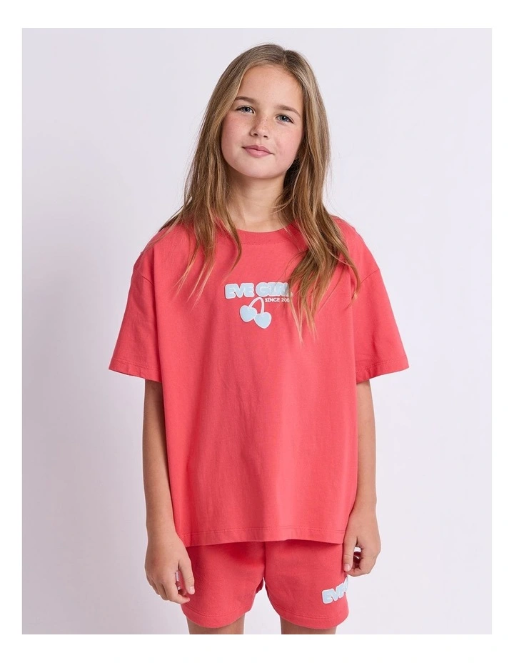 Lounge Club Tee (8-16 Years) in Watermelon image 1
