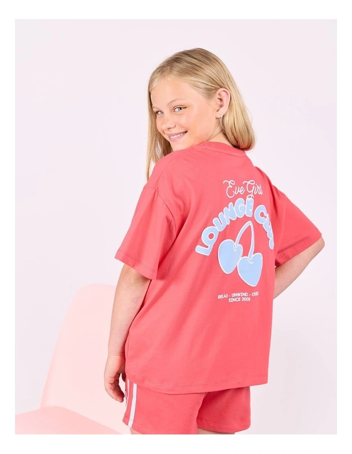 Lounge Club Tee (8-16 Years) in Watermelon image 2
