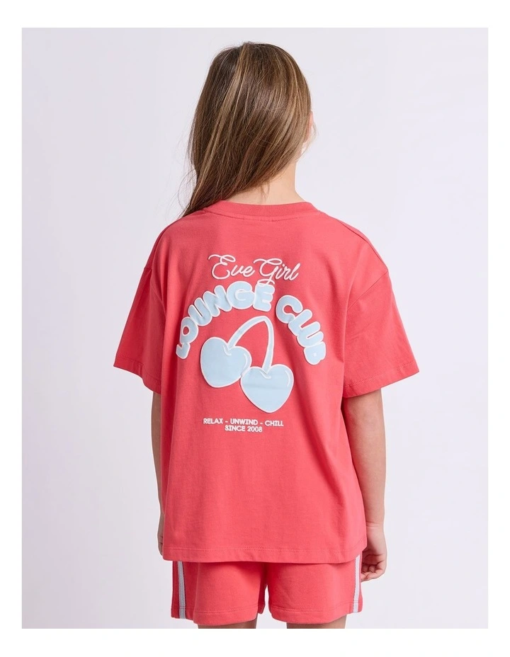 Lounge Club Tee (8-16 Years) in Watermelon image 4
