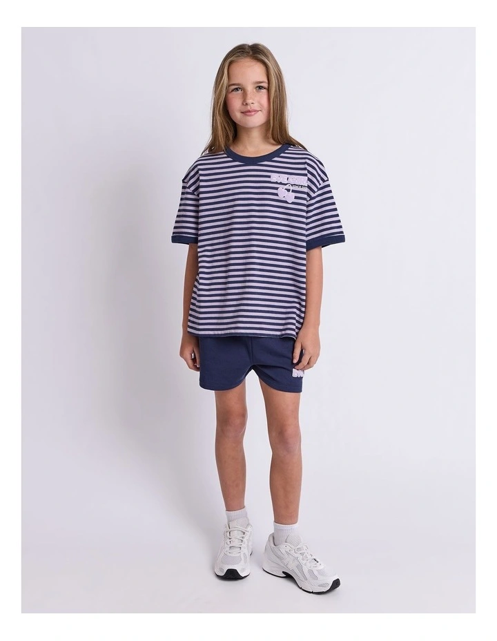Lounge Club Stripe Tee (8-16 Years) in Navy image 3