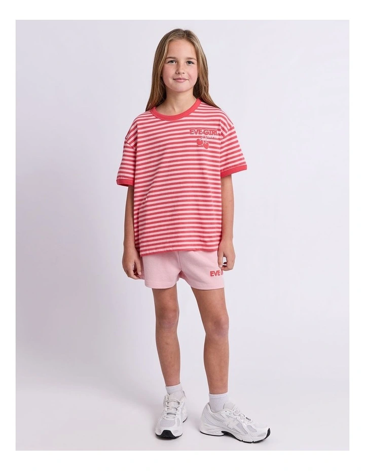 Lounge Club Stripe Tee (8-16 Years) in Watermelon image 5