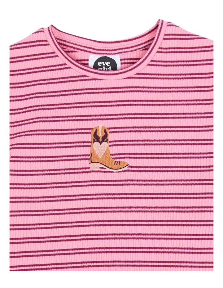 Freya Rib Tee (8-16 Years) in Pink image 7