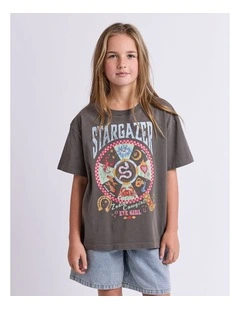 Stargazer Tee (8-16 Years) in Charcoal