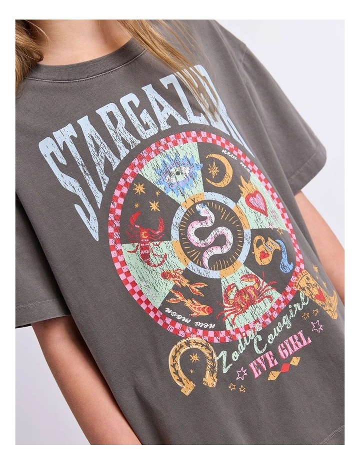 Stargazer Tee (8-16 Years) in Charcoal image 4