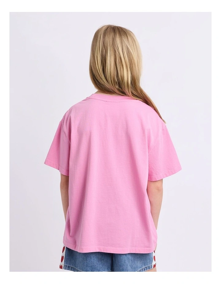 Motel Paradiso Tee (8-16 Years) in Pink image 2