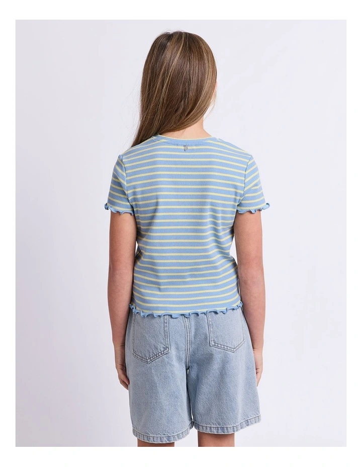 Sammy Rib Tee (8-16 Years) in Light Blue image 2