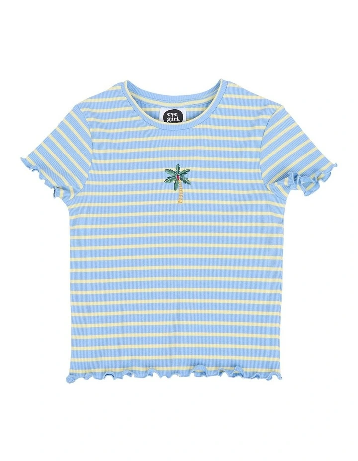 Sammy Rib Tee (8-16 Years) in Light Blue image 5