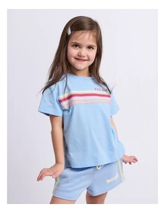 Retro Tee (3-7 Years) in Sky Blue
