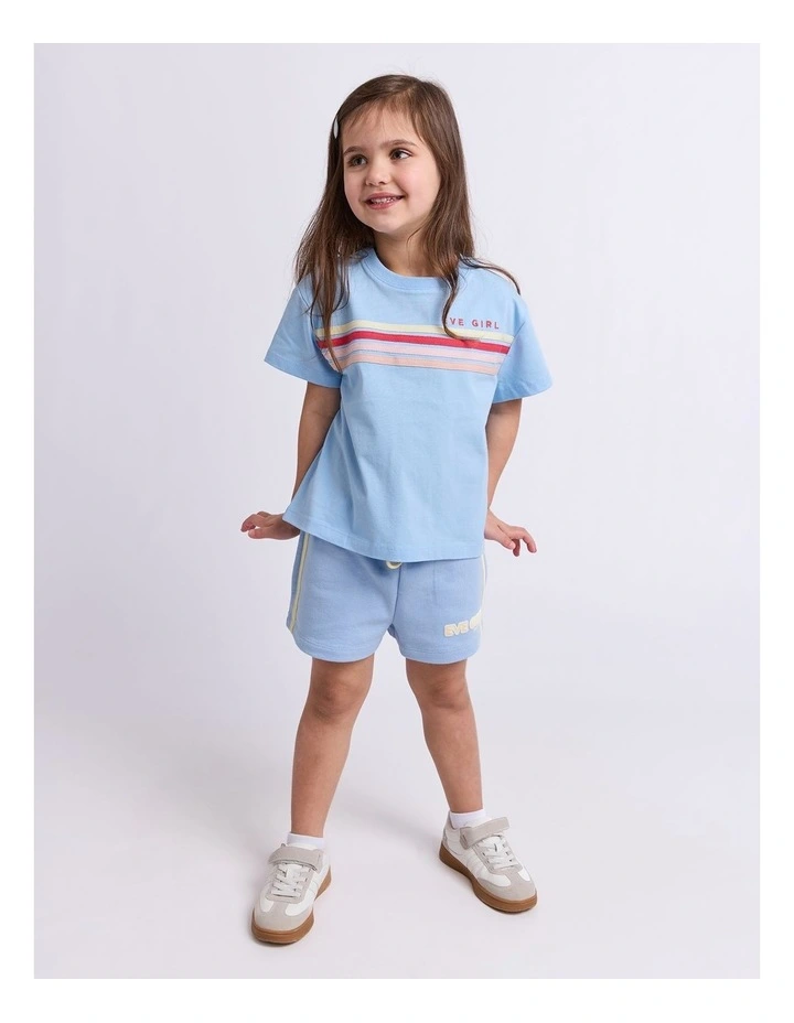 Retro Tee (3-7 Years) in Sky Blue image 3