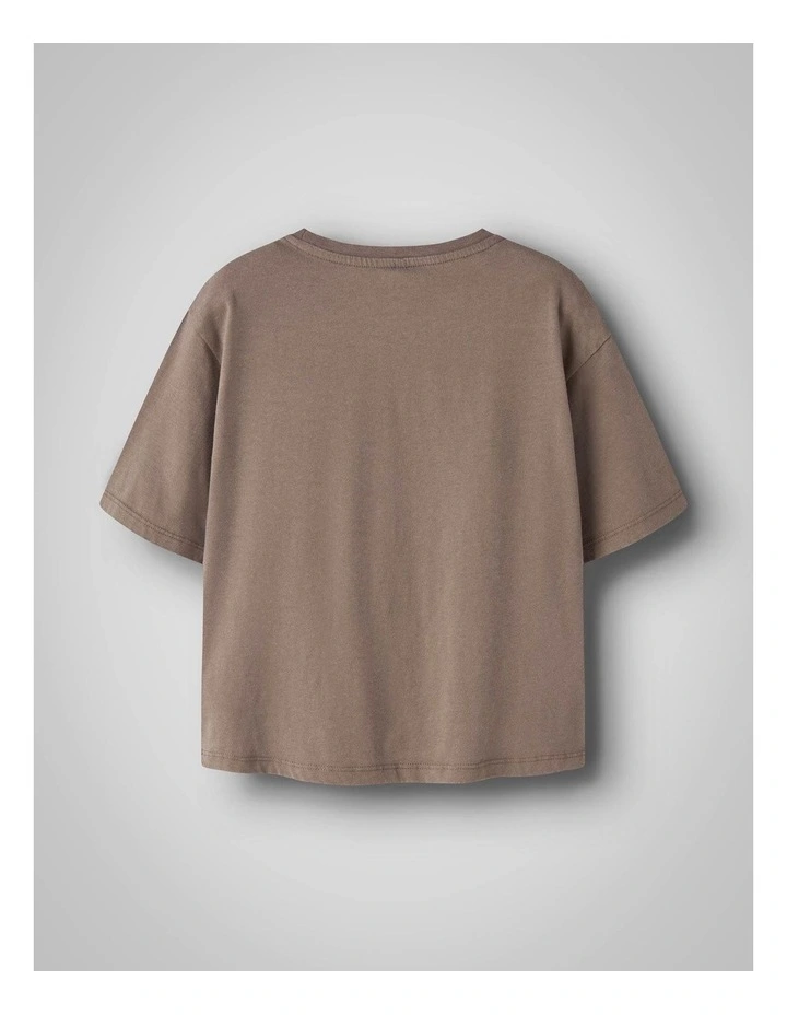 Hasel Short Sleeve Top in Brown image 2
