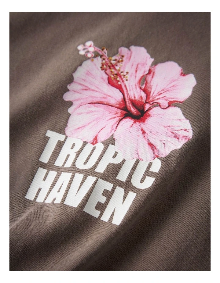 Hasel Short Sleeve Top in Brown image 3