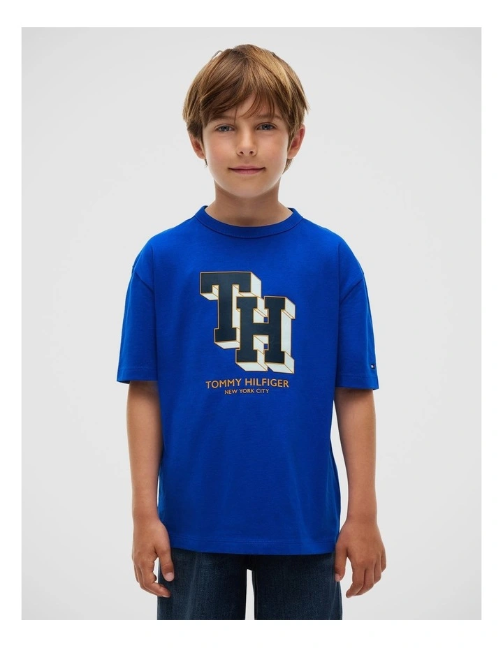 Varsity Logo Jersey T-Shirt (8-16 years) in Blue image 1