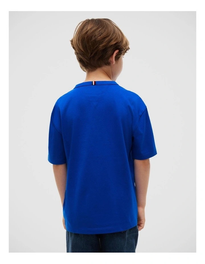 Varsity Logo Jersey T-Shirt (8-16 years) in Blue image 3