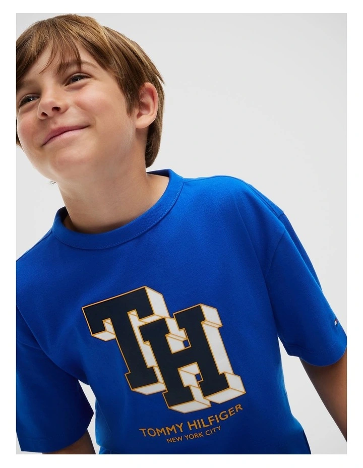 Varsity Logo Jersey T-Shirt (8-16 years) in Blue image 4