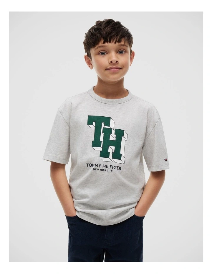 Varsity Logo Jersey T-Shirt (8-16 years) in Grey image 1