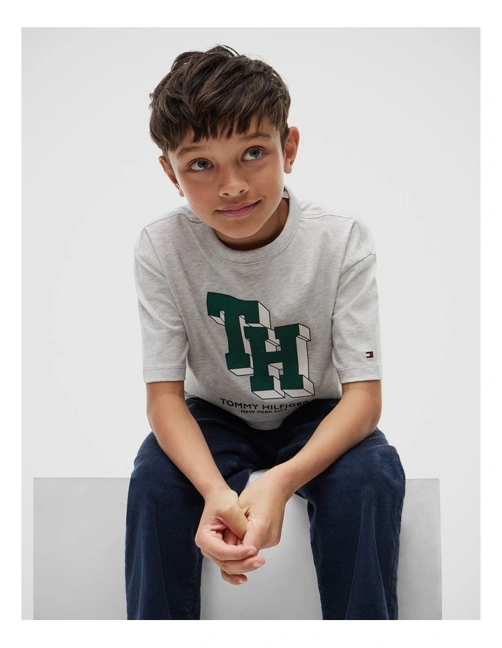 Varsity Logo Jersey T-Shirt (8-16 years) in Grey image 2