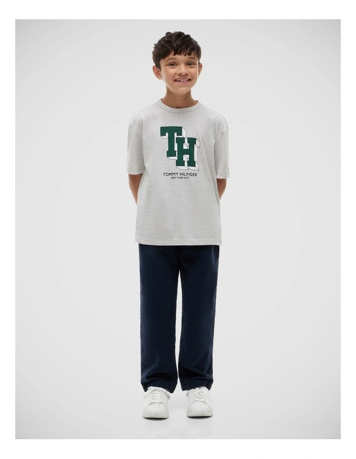 Varsity Logo Jersey T-Shirt (8-16 years) in Grey image 4