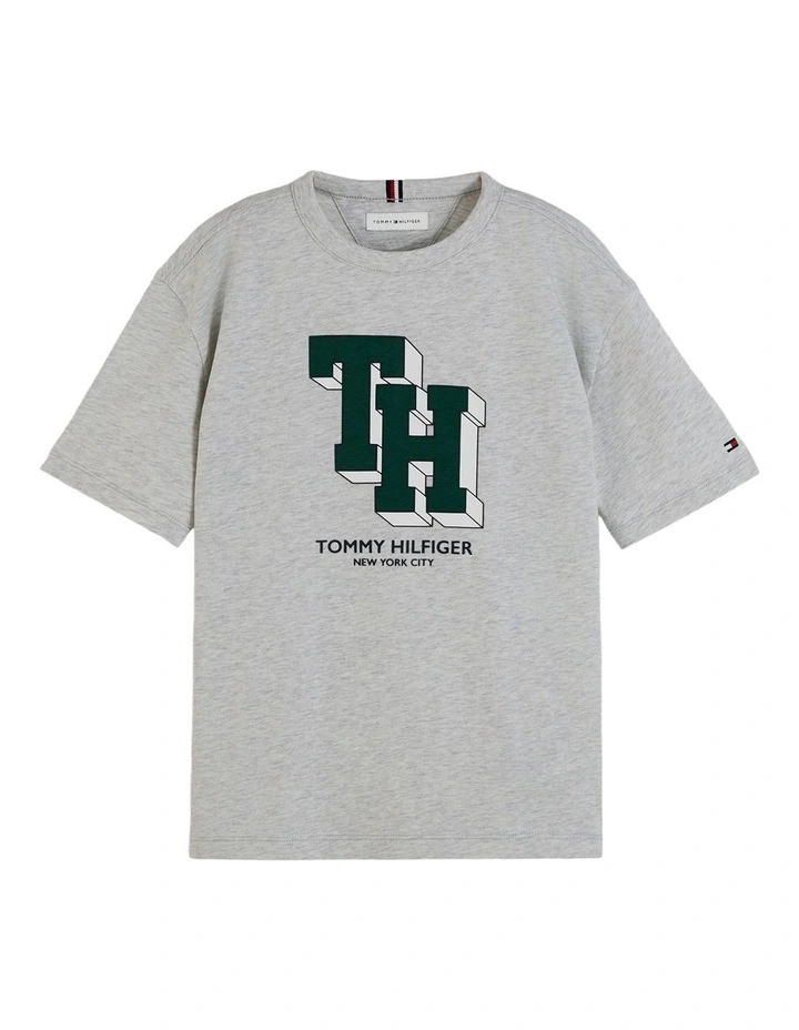 Varsity Logo Jersey T-Shirt (8-16 years) in Grey image 5