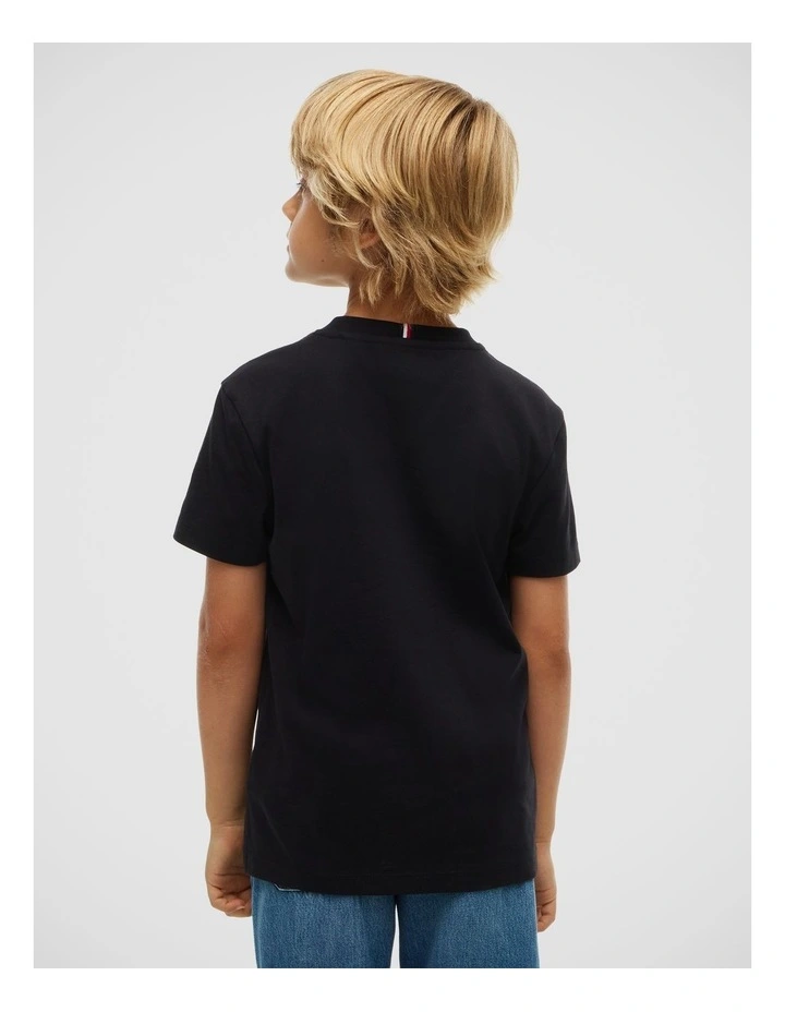 Boys Logo Jersey Crew Neck T-Shirt (8-16 years) in Black image 2