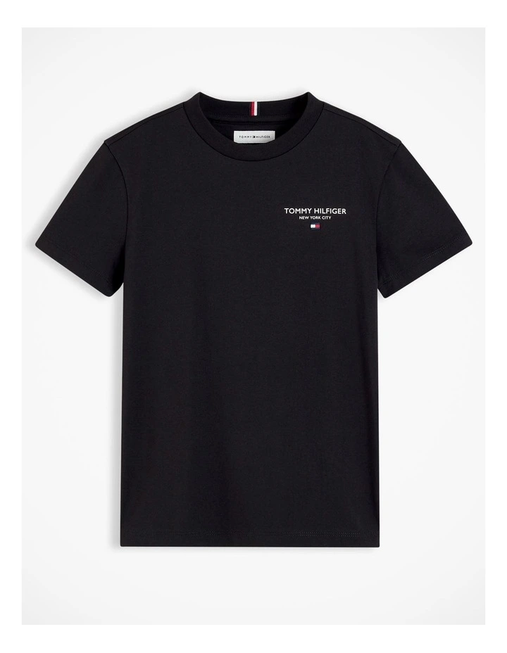 Boys Logo Jersey Crew Neck T-Shirt (8-16 years) in Black image 4