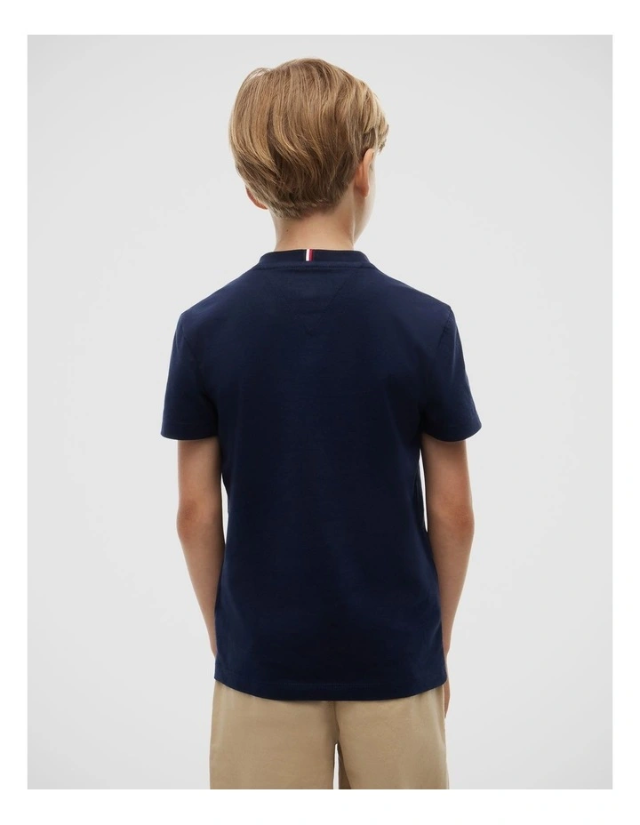 Boys Logo Jersey Crew Neck T-Shirt (8-16 years) in Blue image 2