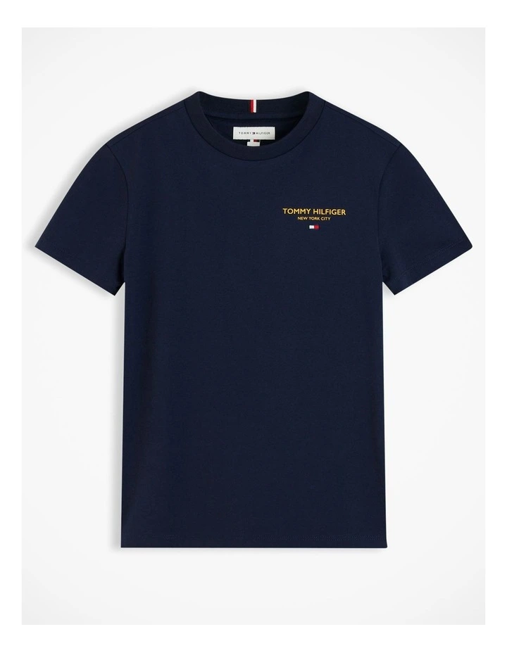 Boys Logo Jersey Crew Neck T-Shirt (8-16 years) in Blue image 5