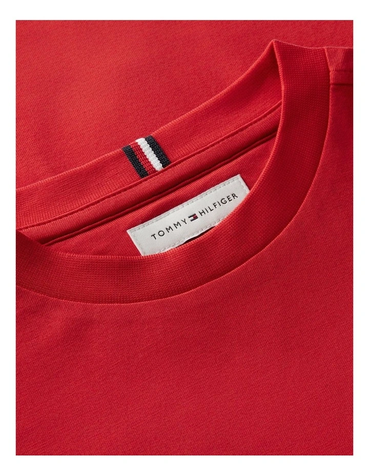 Boys Logo Jersey Crew Neck T-Shirt (8-16 years) in Red image 6