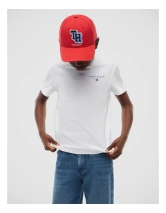 Boys Logo Jersey Crew Neck T-Shirt (8-16 years) in White