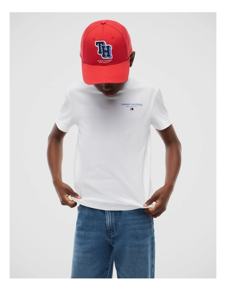 Boys Logo Jersey Crew Neck T-Shirt (8-16 years) in White image 1