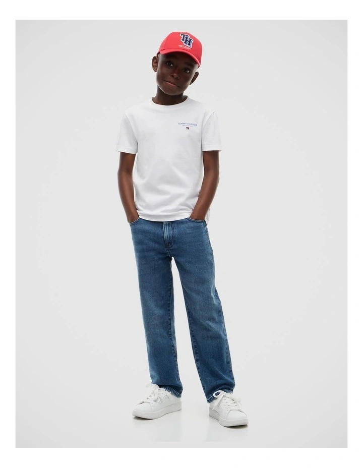 Boys Logo Jersey Crew Neck T-Shirt (8-16 years) in White image 2