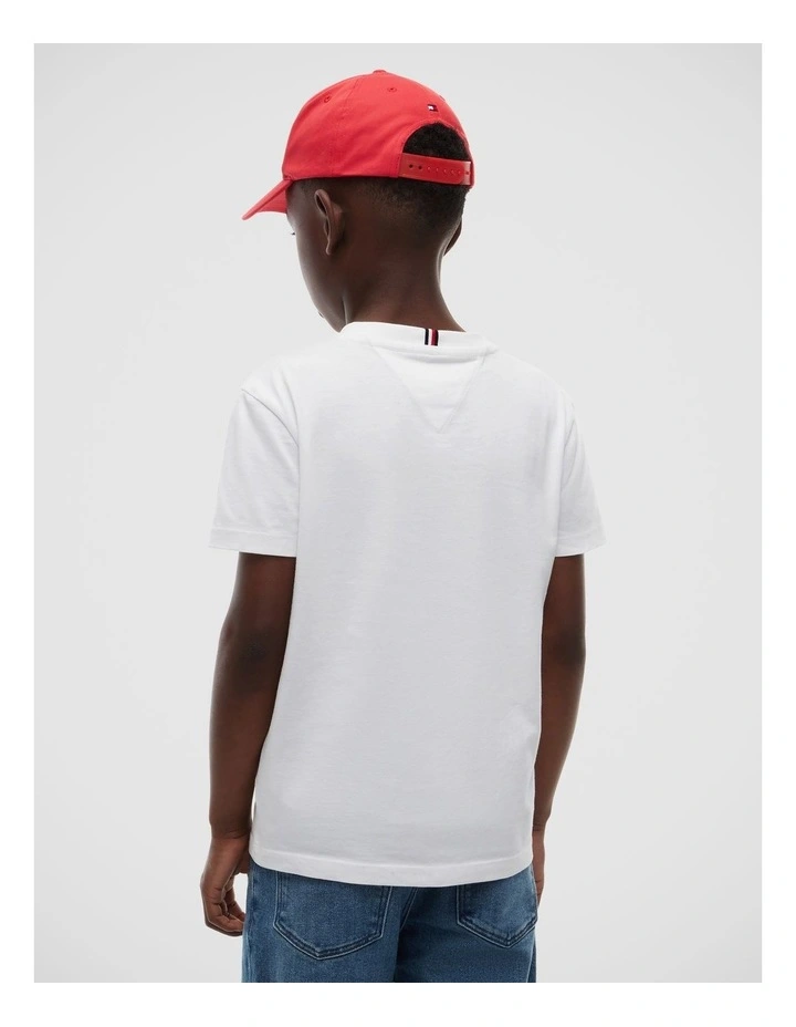 Boys Logo Jersey Crew Neck T-Shirt (8-16 years) in White image 3