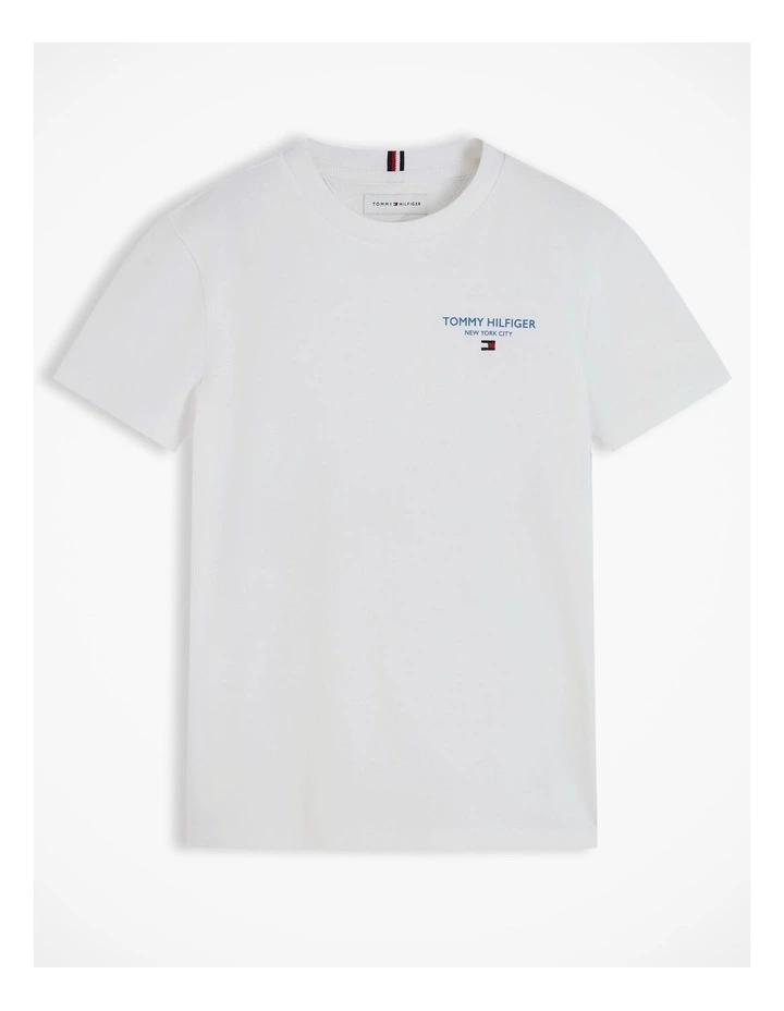 Boys Logo Jersey Crew Neck T-Shirt (8-16 years) in White image 5