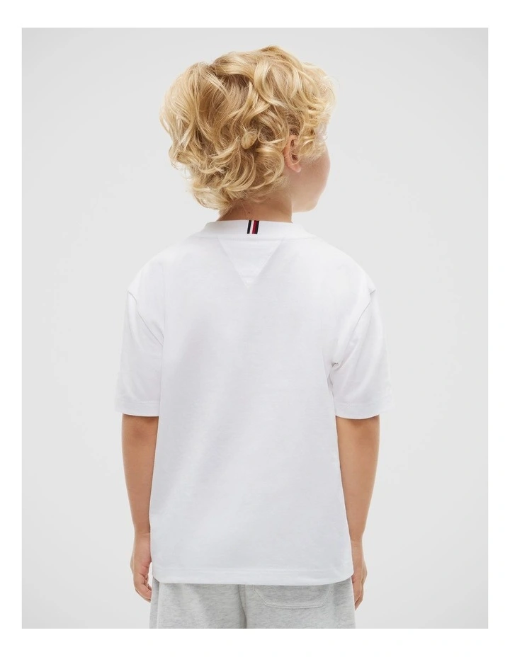 Boys Logo Jersey Crew Neck T-Shirt (3-7 years) in White image 3