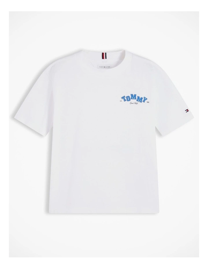 Boys Logo Jersey Crew Neck T-Shirt (3-7 years) in White image 5