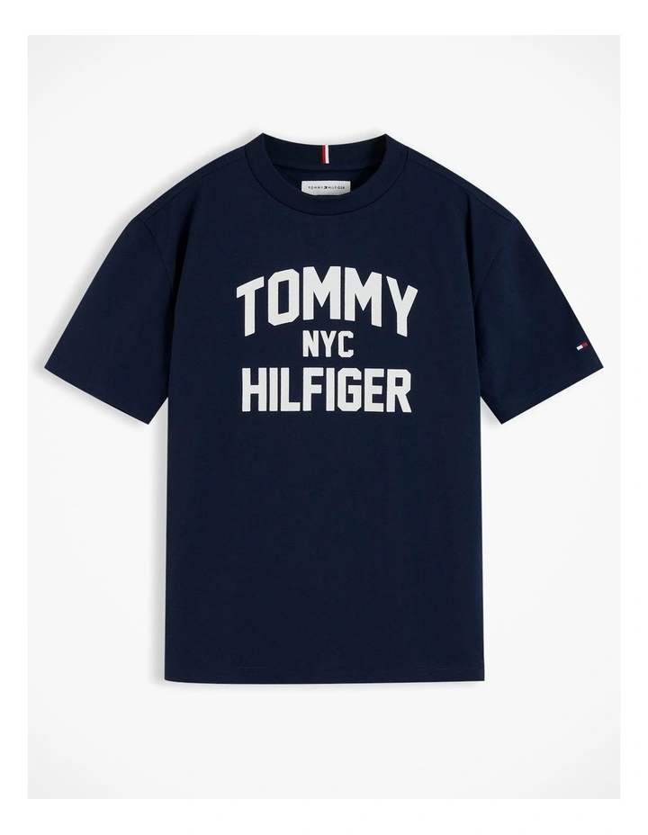 Boys Logo Jersey Crew Neck T-Shirt (3-7 years) in Blue image 5