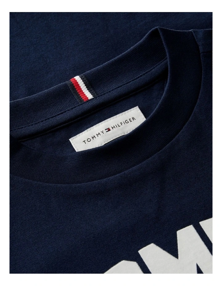 Boys Logo Jersey Crew Neck T-Shirt (3-7 years) in Blue image 6