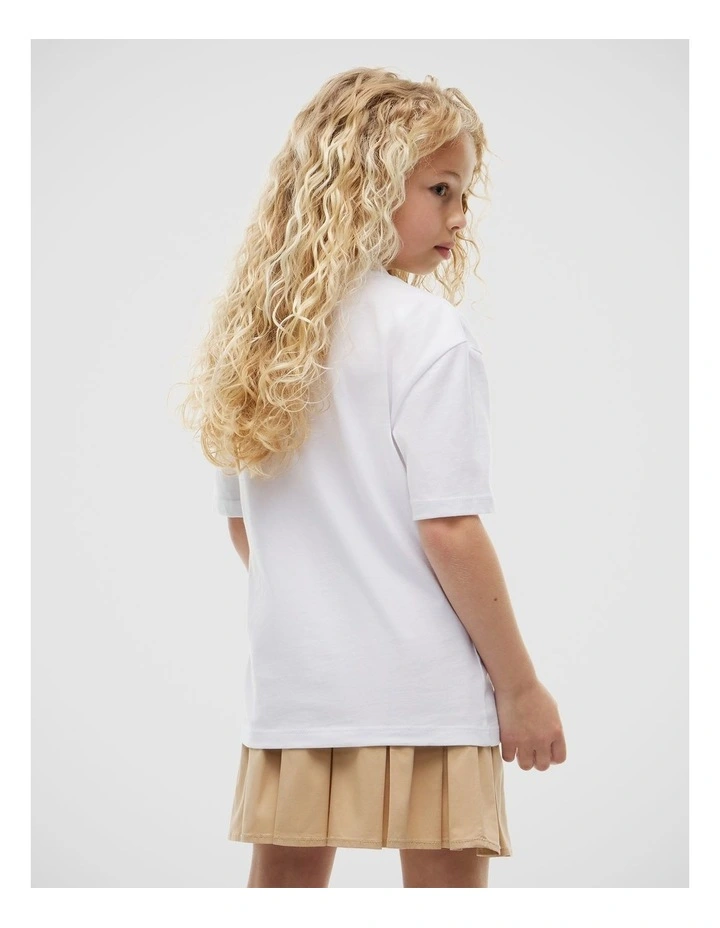 Unisex Archive Heritage Flag Tee (8-16 ) in White image 2