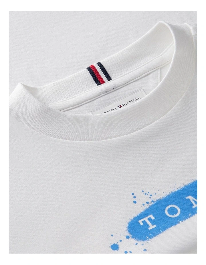 Boys Flag Graffiti T-Shirt (8-16 years) in White image 6