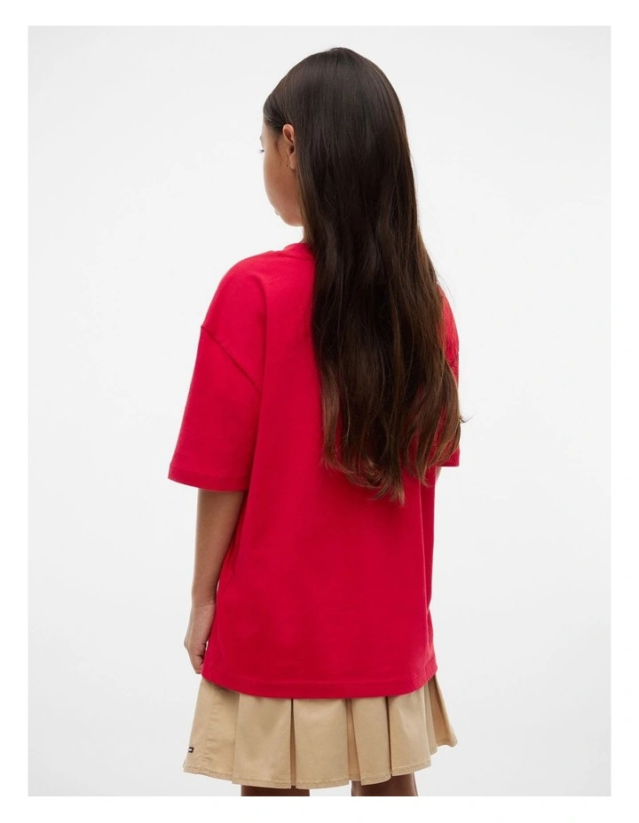 Unisex 8-16 Archive Heritage Flag Tee (8-16 years) in Red image 2