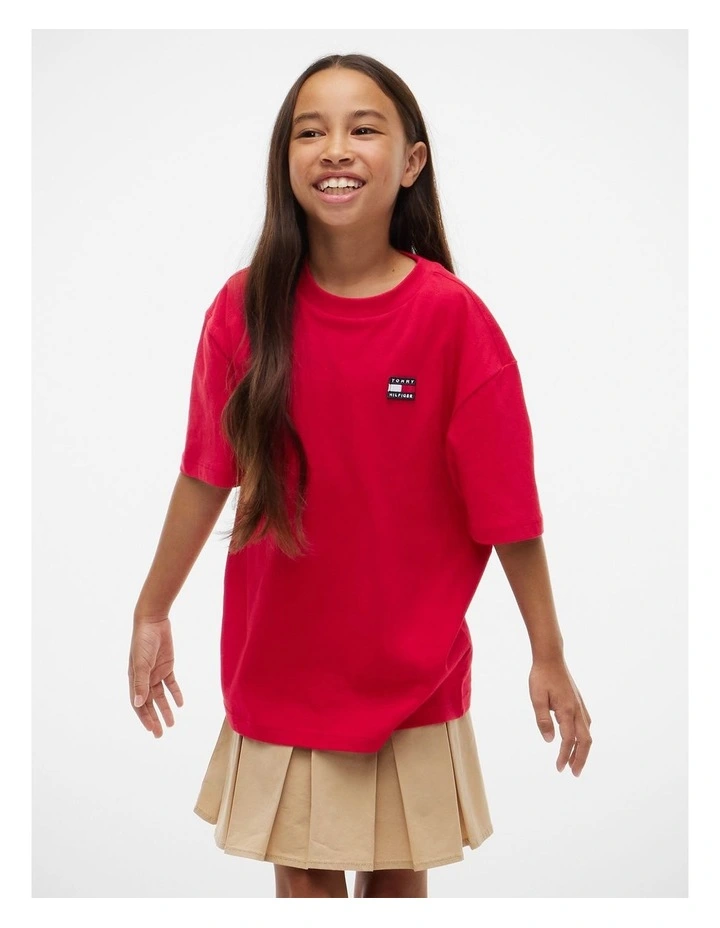 Unisex 8-16 Archive Heritage Flag Tee (8-16 years) in Red image 4