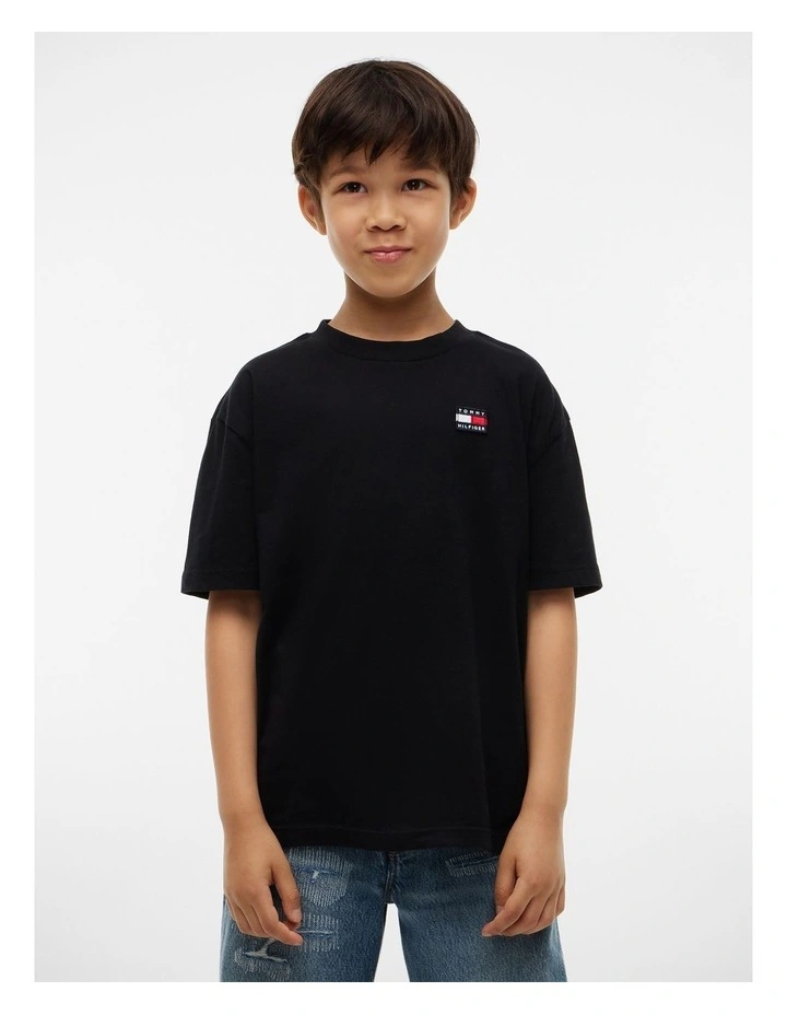 Unisex Archive Heritage Flag Tee (8-16 years) in Black image 1