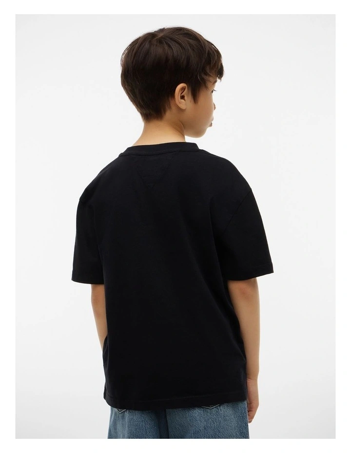 Unisex Archive Heritage Flag Tee (8-16 years) in Black image 2