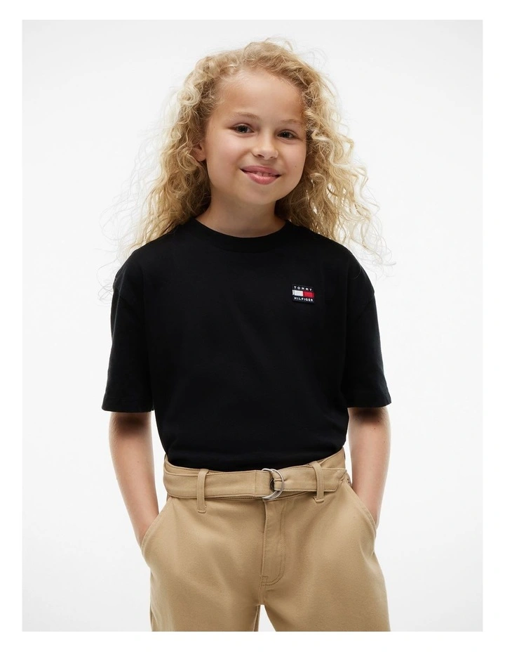 Unisex Archive Heritage Flag Tee (8-16 years) in Black image 3