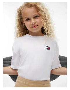 Unisex Archive Heritage Flag Tee (3-7 years) in White